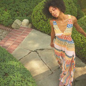 NWT Odell's Parker Dot-Print Maxi Dress S